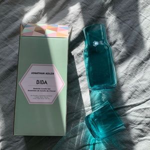 Jonathan Adler bed blue carafe set